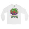 Peace Sign W/ Black Border & Logo Below Long Sleeve Shirt