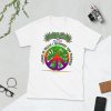 Peace Sign W/ White Border & Logo Above T-Shirt - Image 5